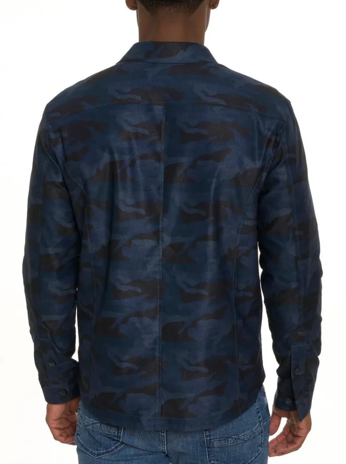 Men FIORE SHIRT JACKET Navy Robert Graham Sweaters and Knits