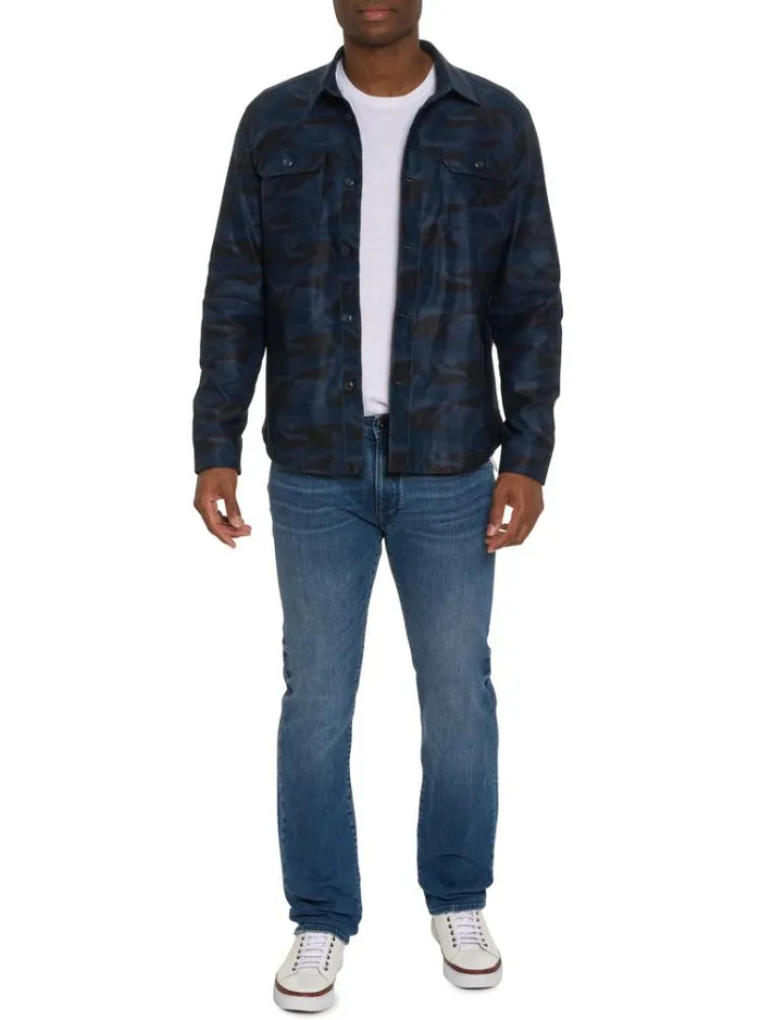 Men FIORE SHIRT JACKET Navy Robert Graham Sweaters and Knits