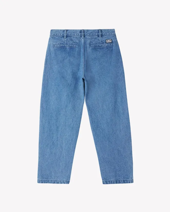 Men FUBAR PLEATED DENIM Faded Black OBEY Clothing Denim