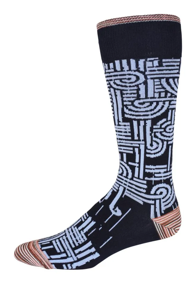Men GRAVINO MENS KNIT SOCKS Navy Robert Graham Socks