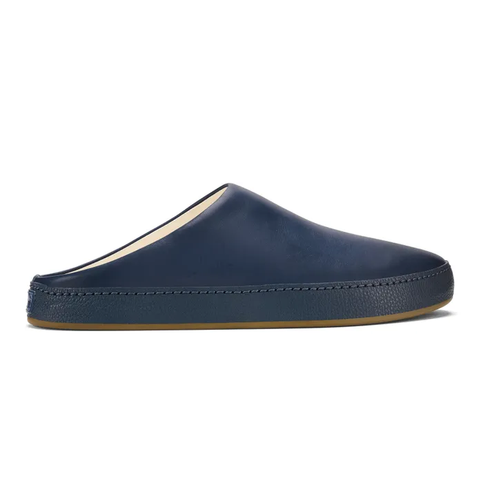 Men Hmani Mens Leather Mules Depth Indigo Olukai SlipOn