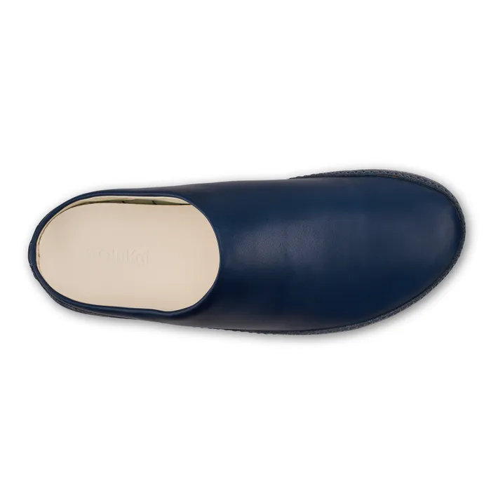 Men Hmani Mens Leather Mules Depth Indigo Olukai SlipOn Men Hmani Mens Leather Mules Depth Indigo Olukai SlipOn