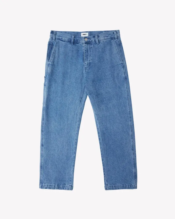 Men HARDWORK CARPENTER DENIM Light Indigo OBEY Clothing Denim