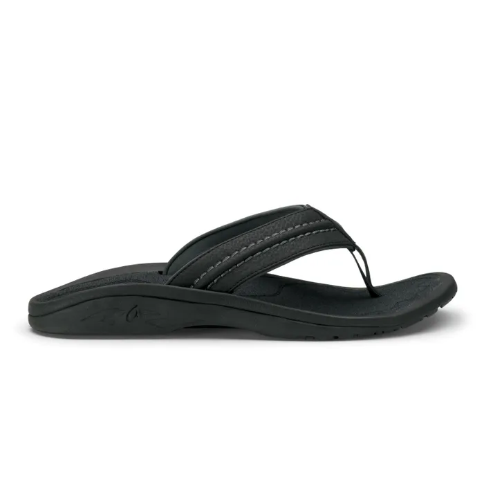 Men Hokua Mens QuickDrying Beach Sandals Black Dark Shadow Olukai WaterFriendly