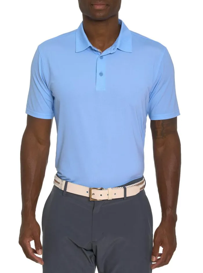 Men HYDE PERFORMANCE POLO Blue Robert Graham Polos and TShirts