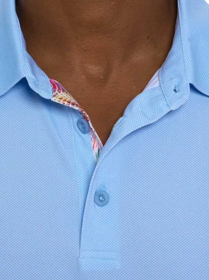 Men HYDE PERFORMANCE POLO Blue Robert Graham Polos and TShirts