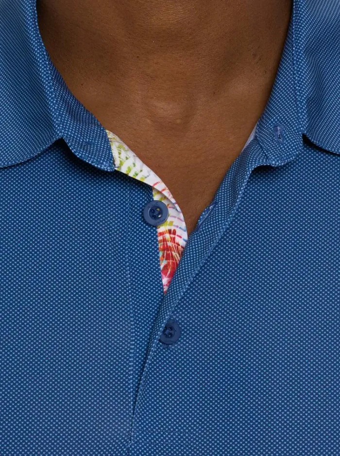 Men HYDE PERFORMANCE POLO Blue Robert Graham Polos and TShirts
