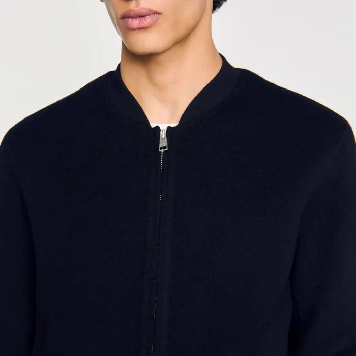 Men Jackets SANDRO Doublefaced Wool Jacket Black