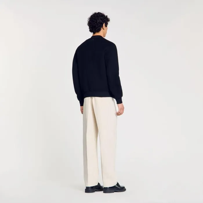 Men Jackets SANDRO Doublefaced Wool Jacket Black