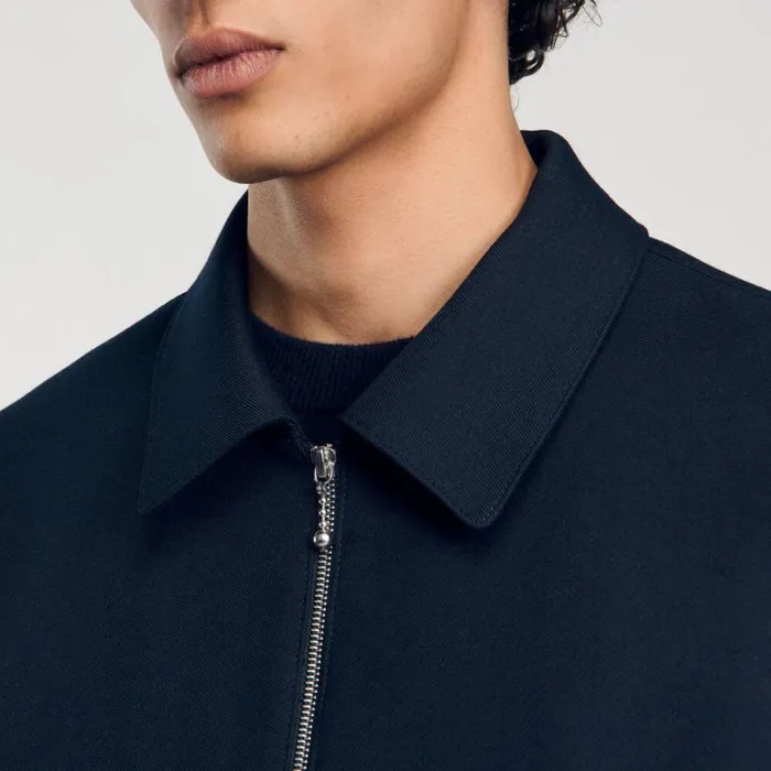 Men Jackets SANDRO Zipup Jacket Deep Blue