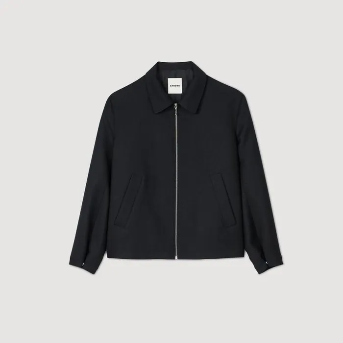 Men Jackets SANDRO Zipup Jacket Deep Blue