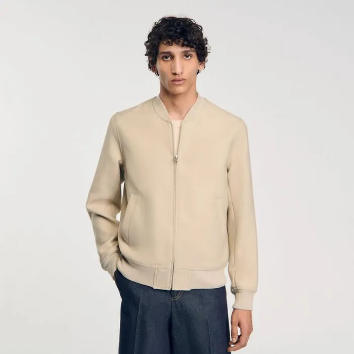 Men Jackets SANDRO Zipup Jacket Ficelle
