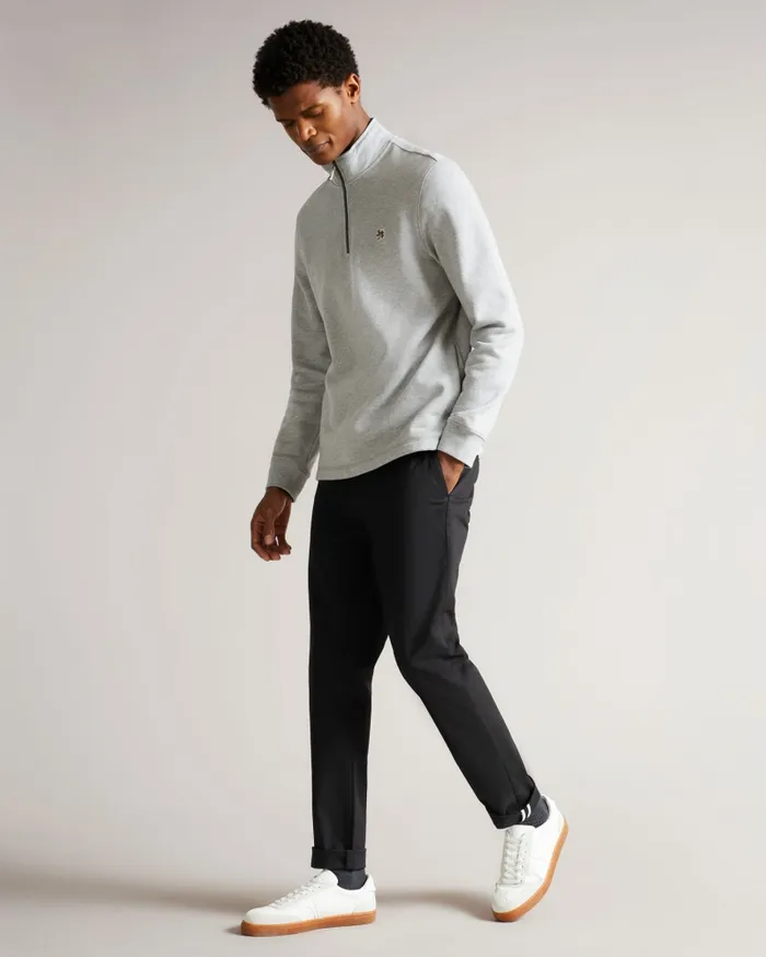 Men KILBRN 8211 High Neck Sweatshirt Light Grey Ted Baker Jumpers and Knitwear Men KILBRN 8211 High Neck Sweatshirt Light Grey Ted Baker Jumpers and Knitwear