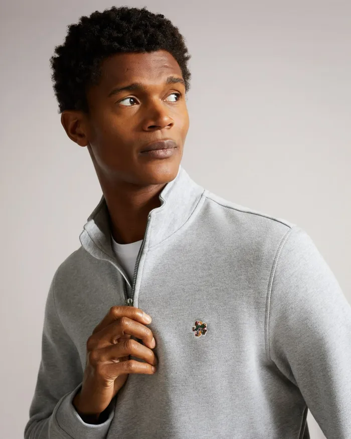 Men KILBRN 8211 High Neck Sweatshirt Light Grey Ted Baker Jumpers and Knitwear Men KILBRN 8211 High Neck Sweatshirt Light Grey Ted Baker Jumpers and Knitwear