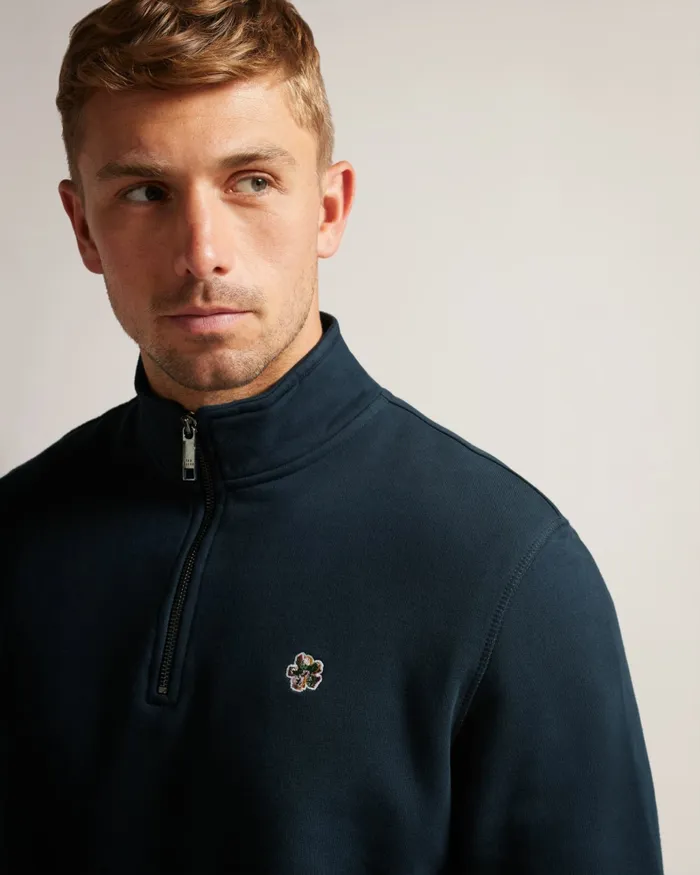 Men KILBRN 8211 High Neck Sweatshirt Navy Ted Baker Jumpers and Knitwear Men KILBRN 8211 High Neck Sweatshirt Navy Ted Baker Jumpers and Knitwear