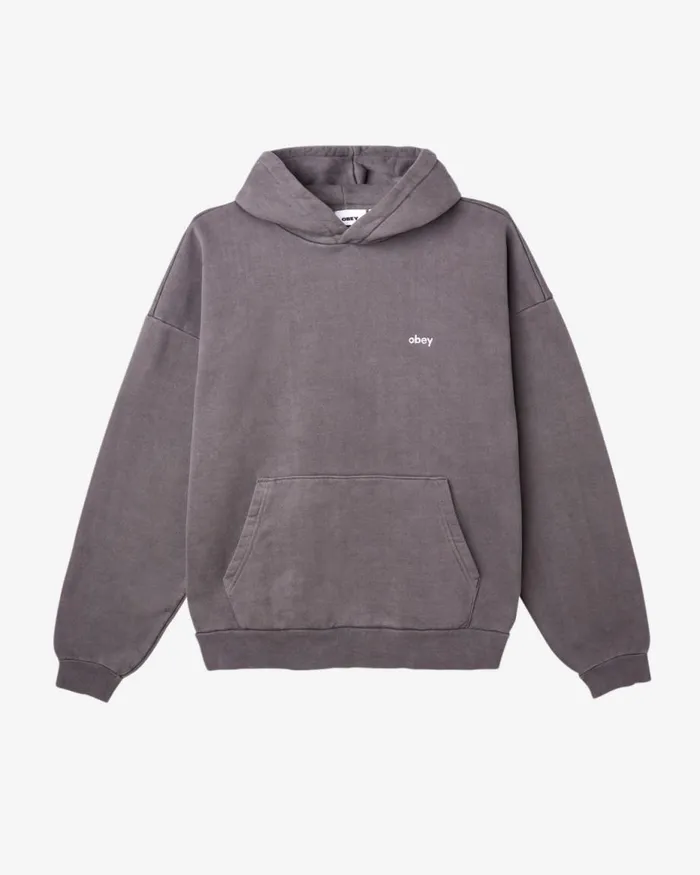 Men LOWERCASE PIGMENT PULLOVER Pigment Hydrangea OBEY Clothing SWEATSHIRTS