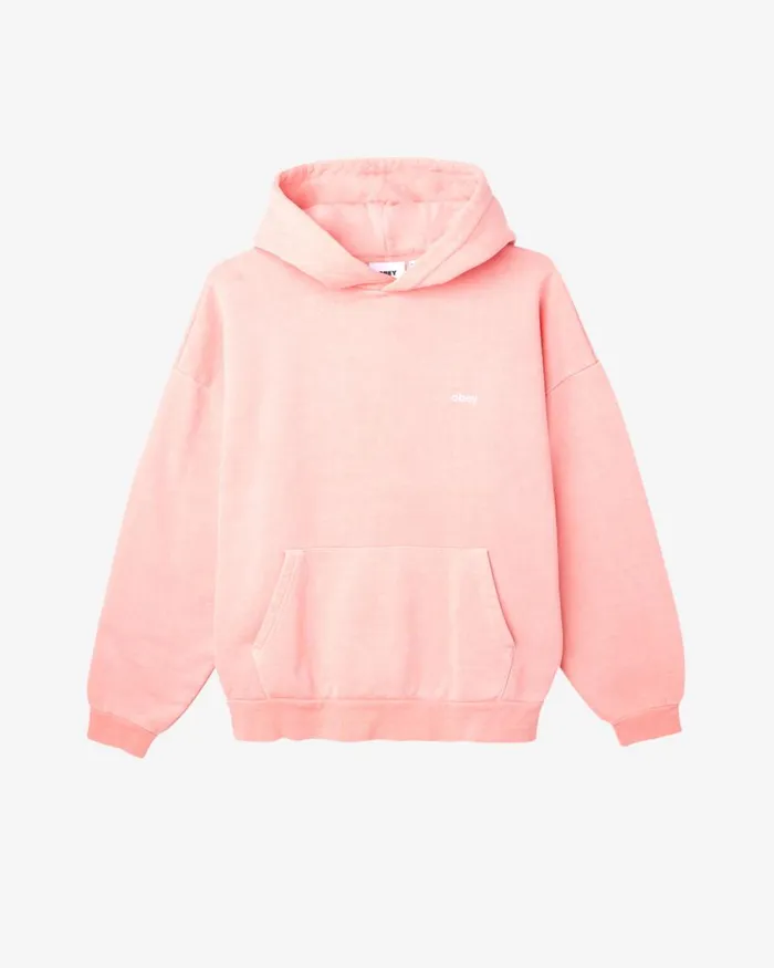 Men LOWERCASE PIGMENT PULLOVER Pigment Hydrangea OBEY Clothing SWEATSHIRTS