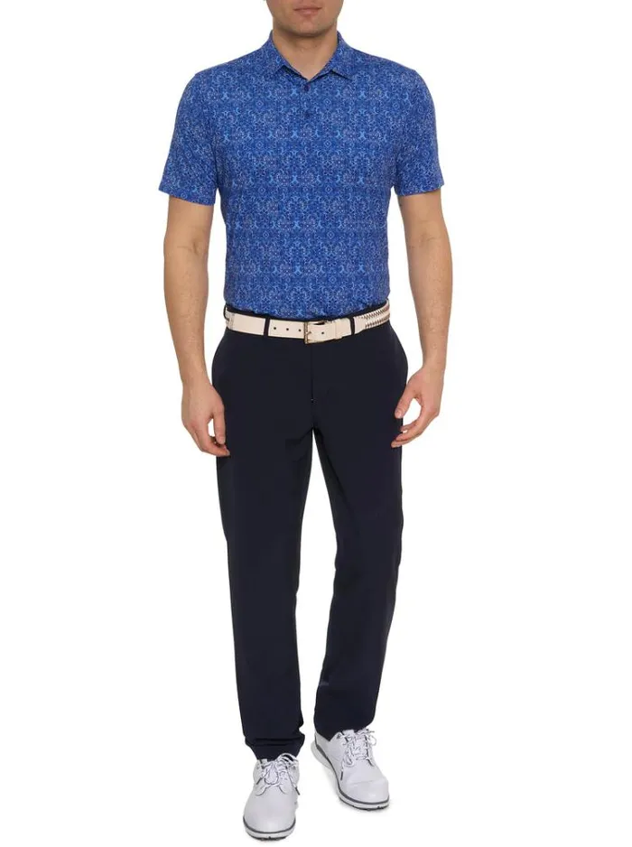 Men MEDALLION TILES PERFORMANCE POLO Navy Robert Graham Polos and TShirts