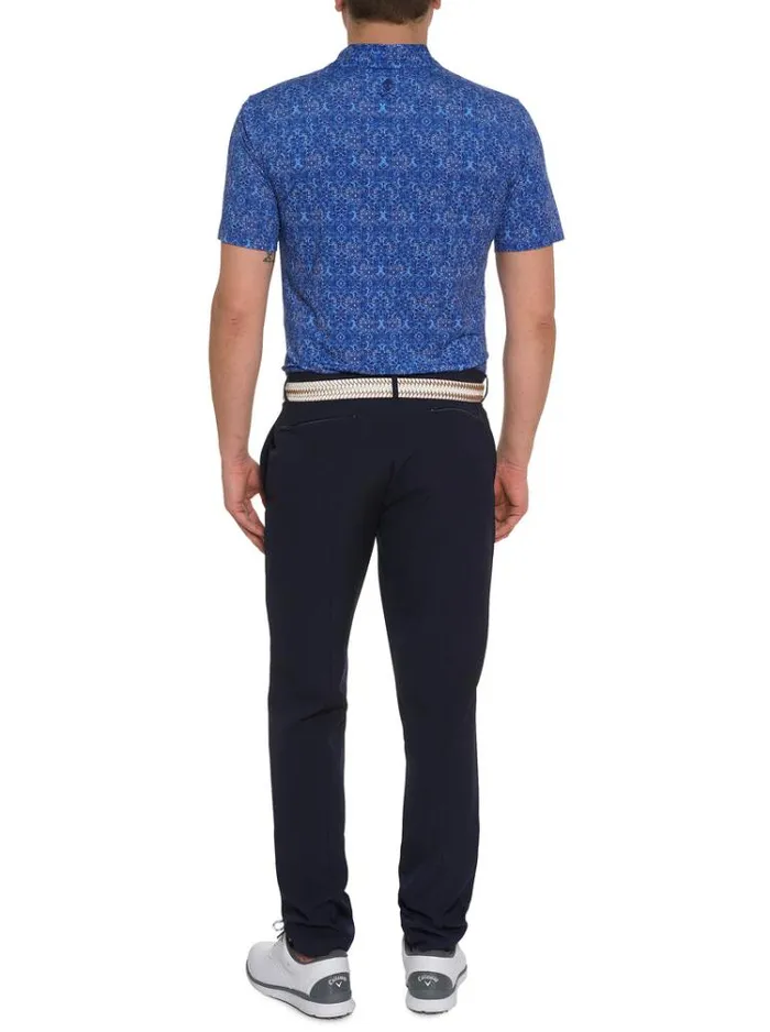 Men MEDALLION TILES PERFORMANCE POLO Navy Robert Graham Polos and TShirts