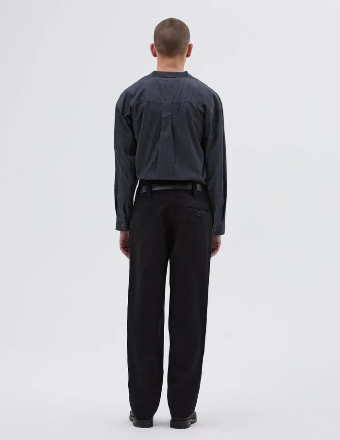 Men Mhl Wide Waistband Trouser Off Black Margaret Howell Trousers
