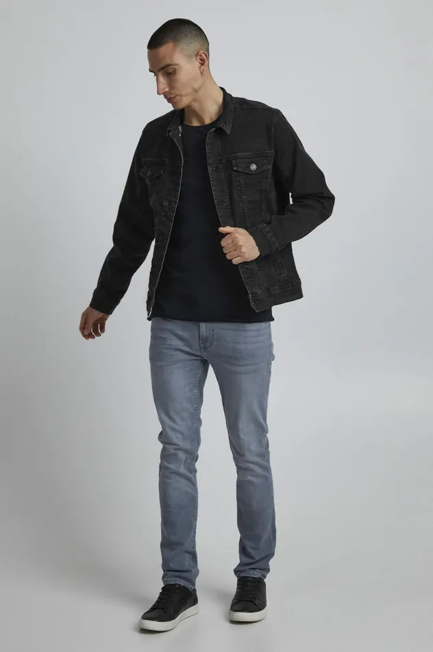 Men Outerwear Blend Outerwear Denim Black
