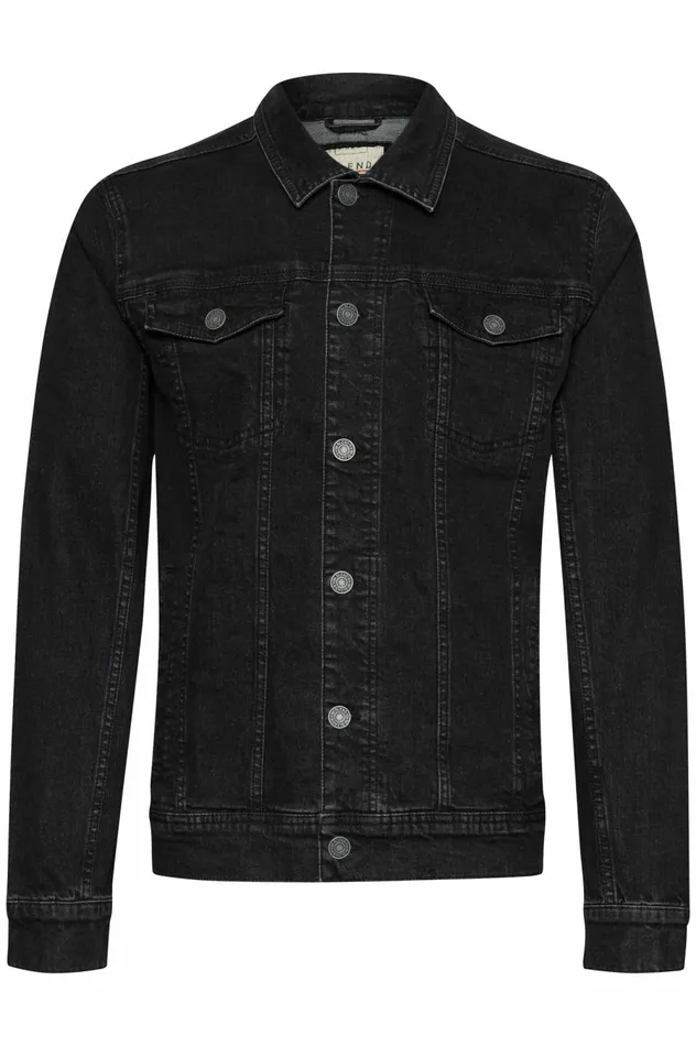 Men Outerwear Blend Outerwear Denim Black