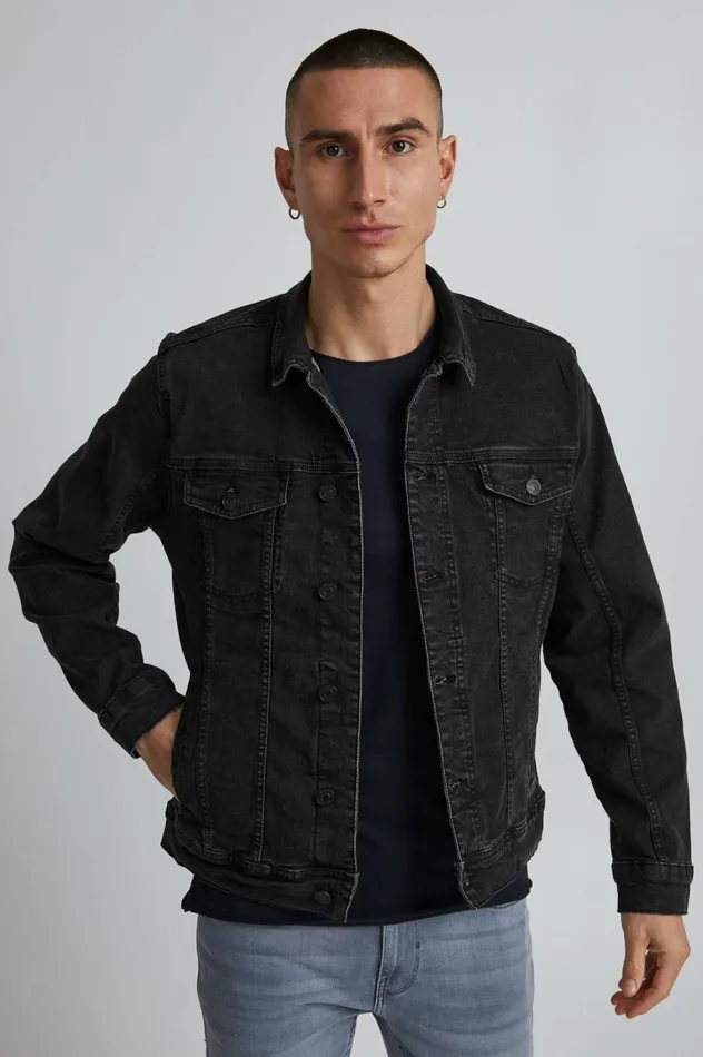 Men Outerwear Blend Outerwear Denim Black