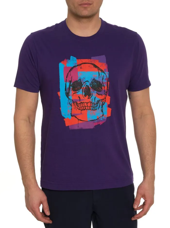 Men PAINT SKULL GRAPHIC TSHIRT White Robert Graham Polos and TShirts