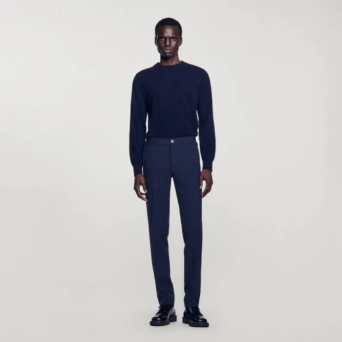 Men Pants and Shorts SANDRO Jersey Pants Navy Blue Men Pants and Shorts SANDRO Jersey Pants Navy Blue