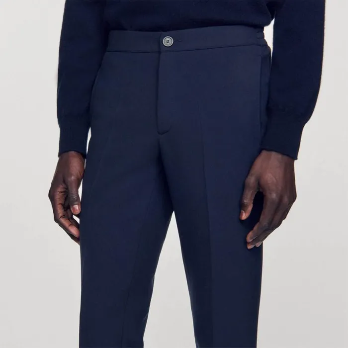 Men Pants and Shorts SANDRO Jersey Pants Navy Blue Men Pants and Shorts SANDRO Jersey Pants Navy Blue