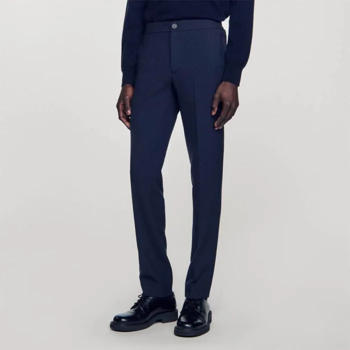Men Pants and Shorts SANDRO Jersey Pants Navy Blue Men Pants and Shorts SANDRO Jersey Pants Navy Blue