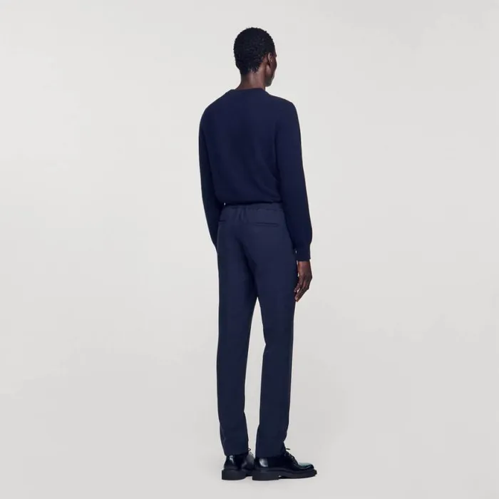 Men Pants and Shorts SANDRO Jersey Pants Navy Blue Men Pants and Shorts SANDRO Jersey Pants Navy Blue