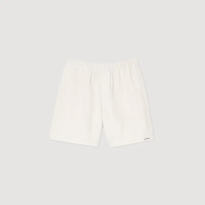 Men Pants and Shorts SANDRO Technical Fabric Bermuda Shorts Ivory
