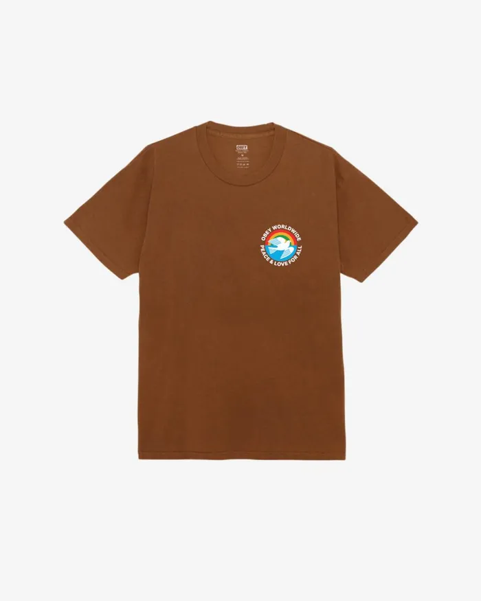 Men PEACE and LOVE FOR ALL PIGMENT TSHIRT Pigment Mocha Bisque OBEY Clothing TSHIRTS Men PEACE and LOVE FOR ALL PIGMENT TSHIRT Pigment Mocha Bisque OBEY Clothing TSHIRTS