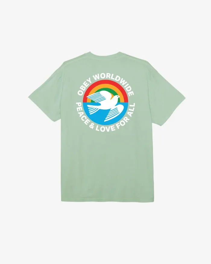 Men PEACE and LOVE FOR ALL PIGMENT TSHIRT Pigment Mocha Bisque OBEY Clothing TSHIRTS Men PEACE and LOVE FOR ALL PIGMENT TSHIRT Pigment Mocha Bisque OBEY Clothing TSHIRTS