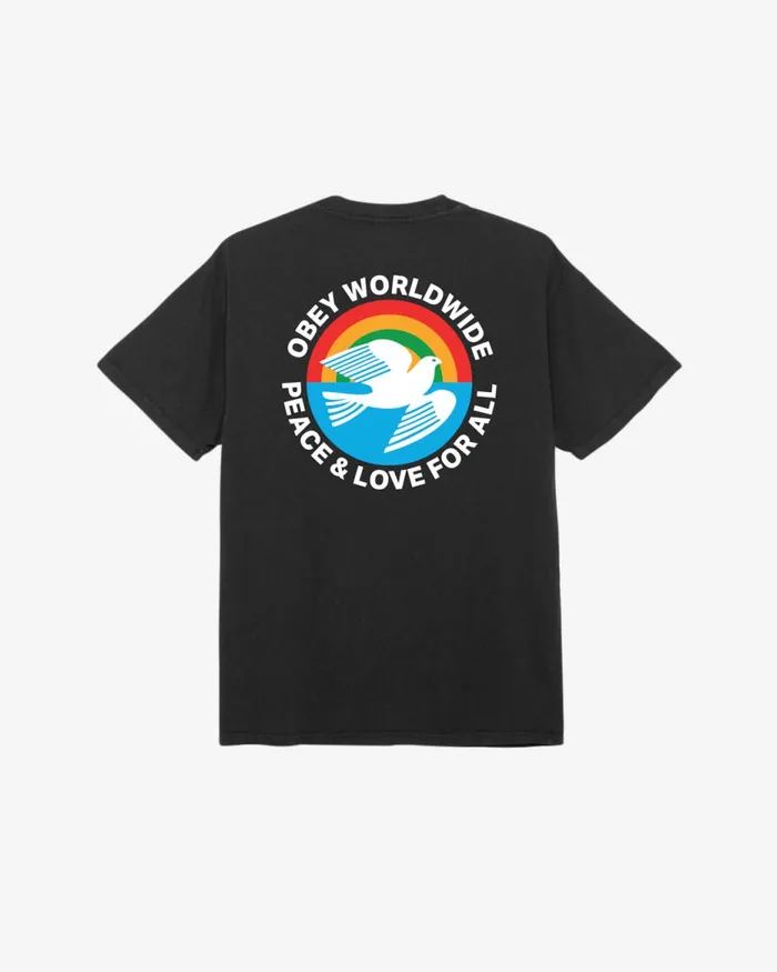 Men PEACE and LOVE FOR ALL PIGMENT TSHIRT Pigment Mocha Bisque OBEY Clothing TSHIRTS Men PEACE and LOVE FOR ALL PIGMENT TSHIRT Pigment Mocha Bisque OBEY Clothing TSHIRTS