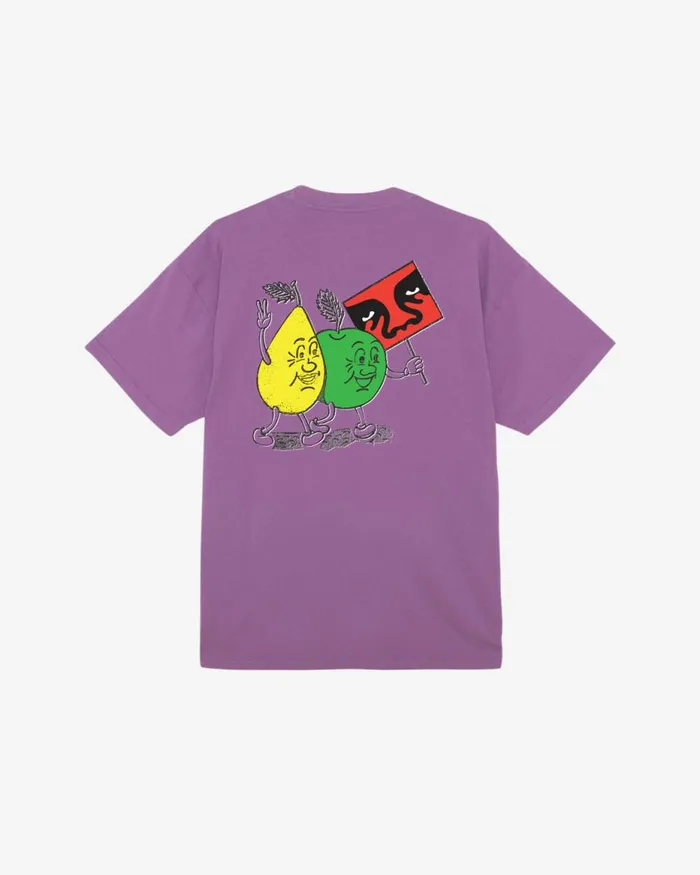 Men PEACEFUL PROTEST HEAVYWEIGHT TSHIRT Dewberry OBEY Clothing TSHIRTS