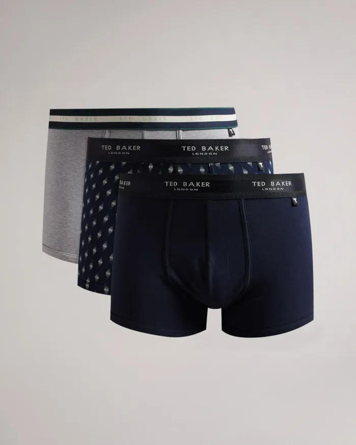 Men PEEDRO 8211 Three Pack Of Assorted Cotton Trunks Assorted Ted Baker Underwear