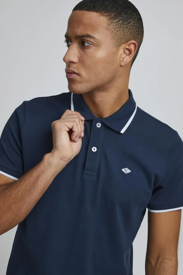 Men Polos Blend Polo Shirt Dress Blues