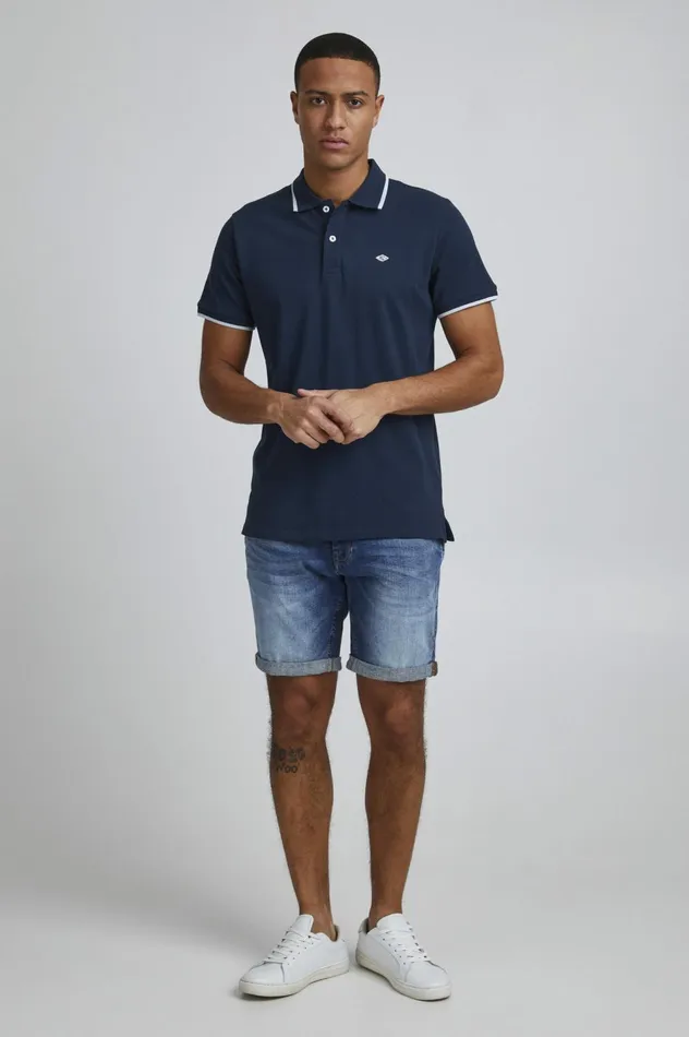 Men Polos Blend Polo Shirt Dress Blues