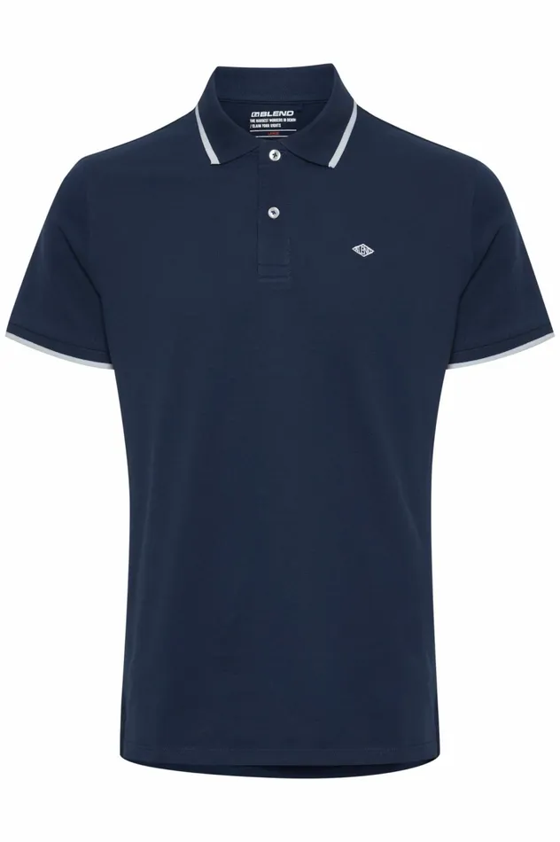 Men Polos Blend Polo Shirt Dress Blues