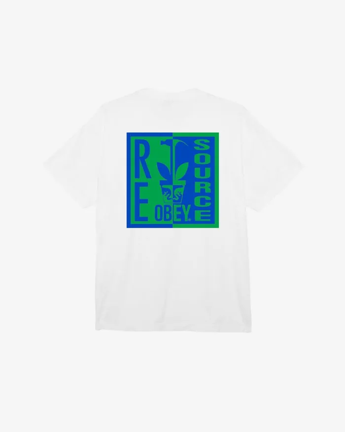 Men RE SOURCE HEAVYWEIGHT TSHIRT Silver Grey OBEY Clothing TSHIRTS