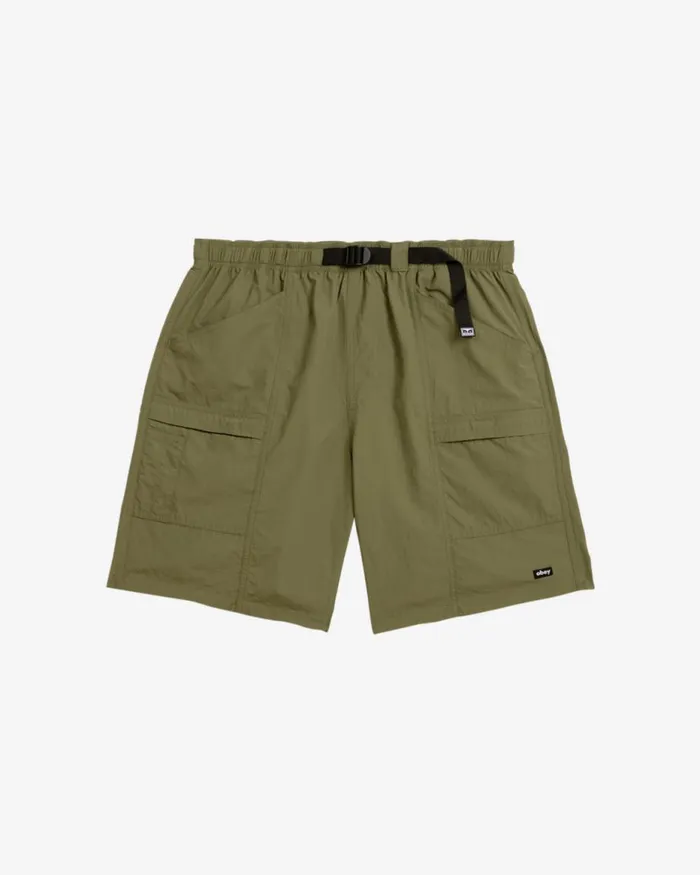 Men ROUTE NYLON SHORT Black OBEY Clothing BOTTOMS