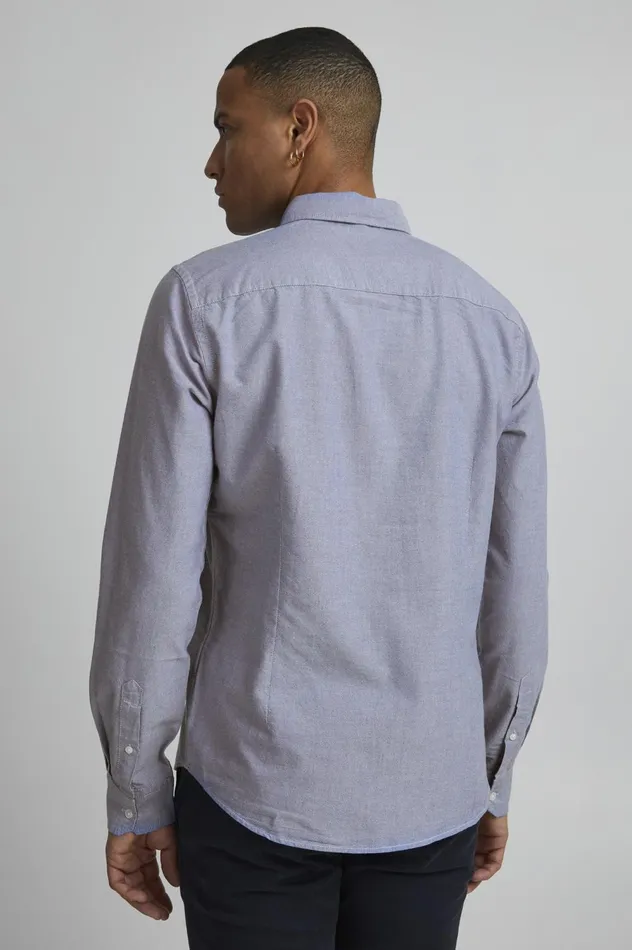 Men Shirts Blend Long Sleeved Shirt Marina Blue