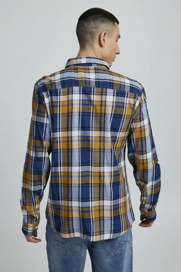 Men Shirts Blend Long Sleeved Shirt Spruce Yellow