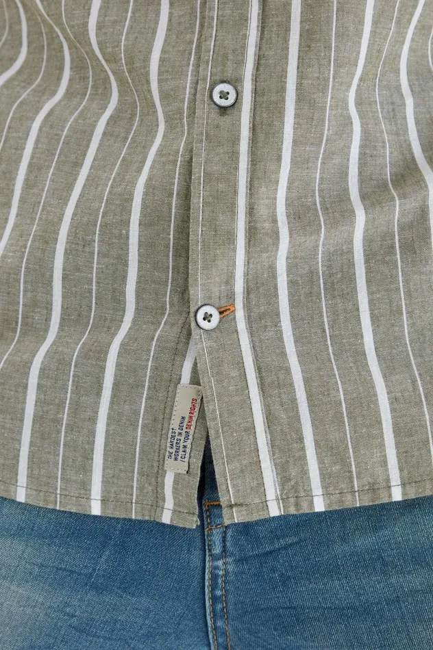 Men Shirts Blend Shirt With Short Sleev Four Leaf Clover