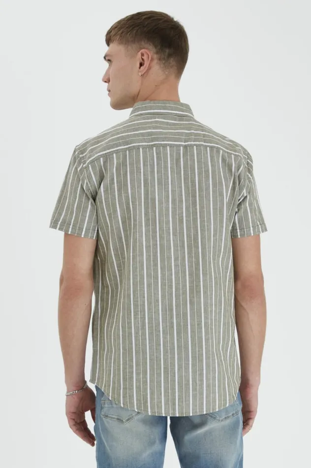 Men Shirts Blend Shirt With Short Sleev Four Leaf Clover