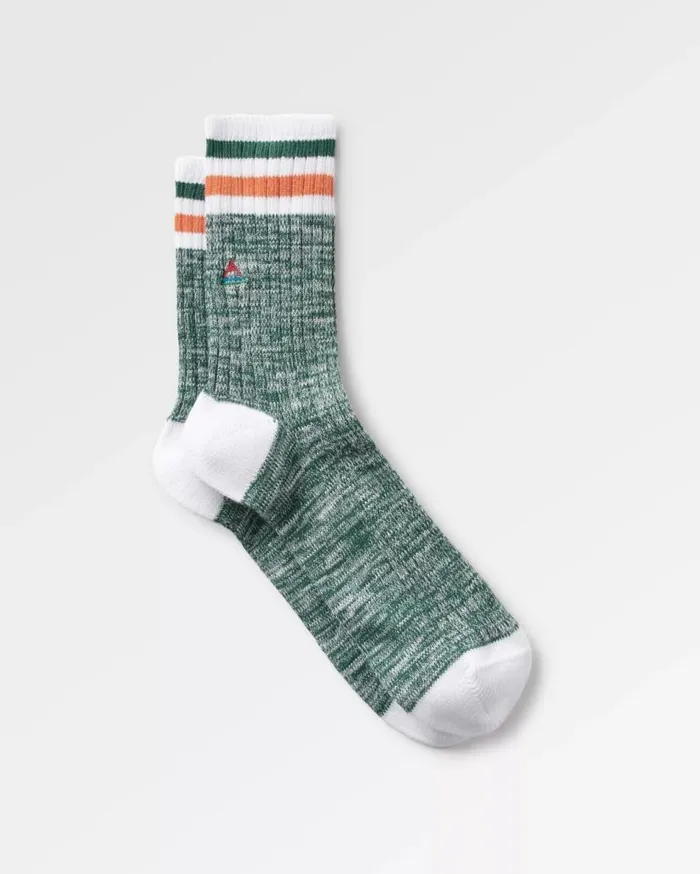 Men Socks Passenger Organic Midweight Rib Socks Deep Ocean Deep Ocean