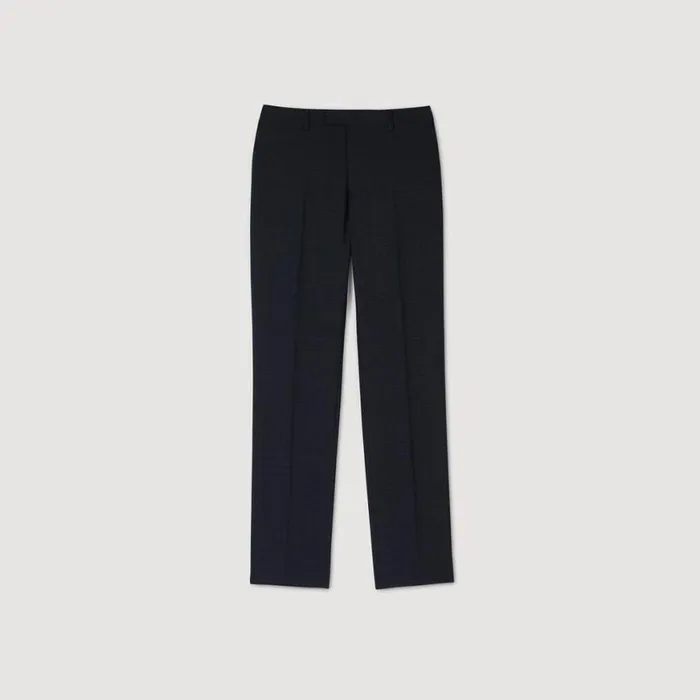 Men Suits and Blazers SANDRO Suit Trousers Navy Blue
