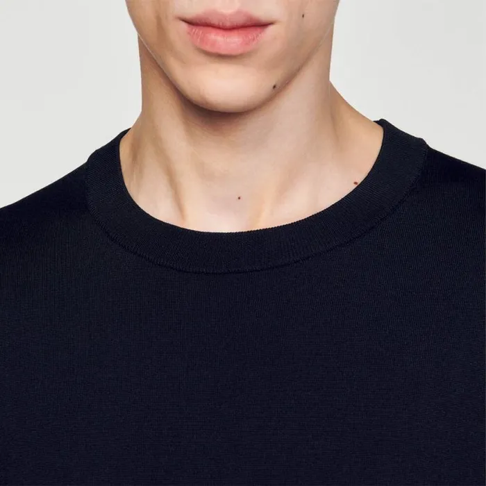 Men Sweaters and Cardigans SANDRO Knitted Tshirt Black